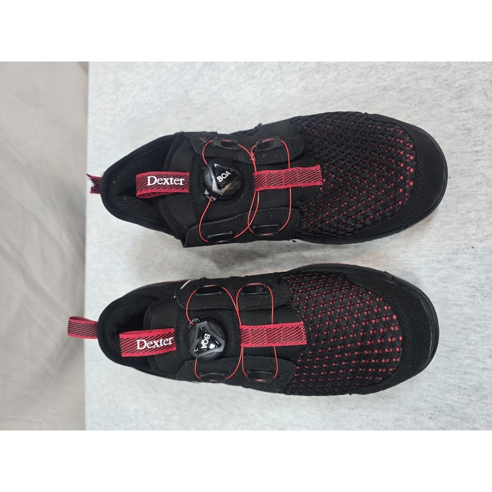 MENS DEXTER PRO BOA DEXLITE BOWLING SHOES - BLACK/RED - SIZE 6.5